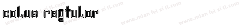 colus regtular字体转换